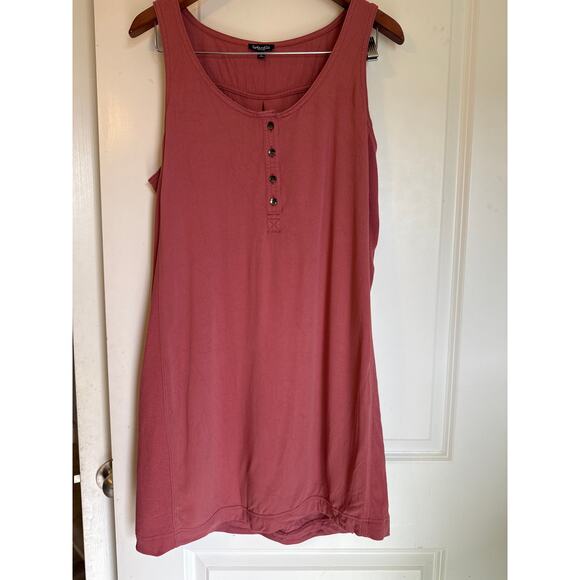 Splendid Promenade Ribbed Tank Dress Terracotta M Henley Style - Picture 5 of 16